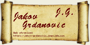 Jakov Grdanović vizit kartica